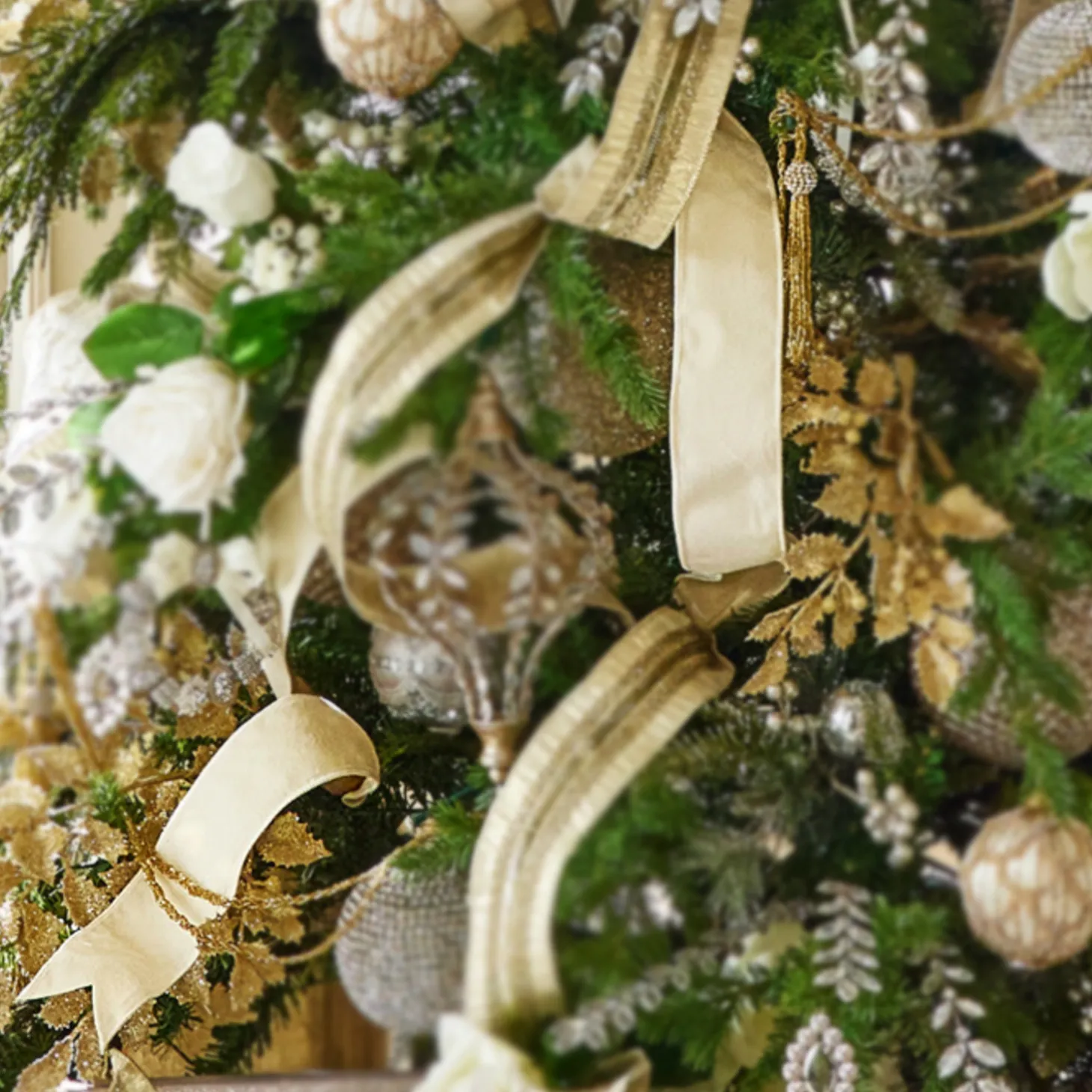 Raz 2.5" Cream Velvet Wired Christmas Ribbon R4371820