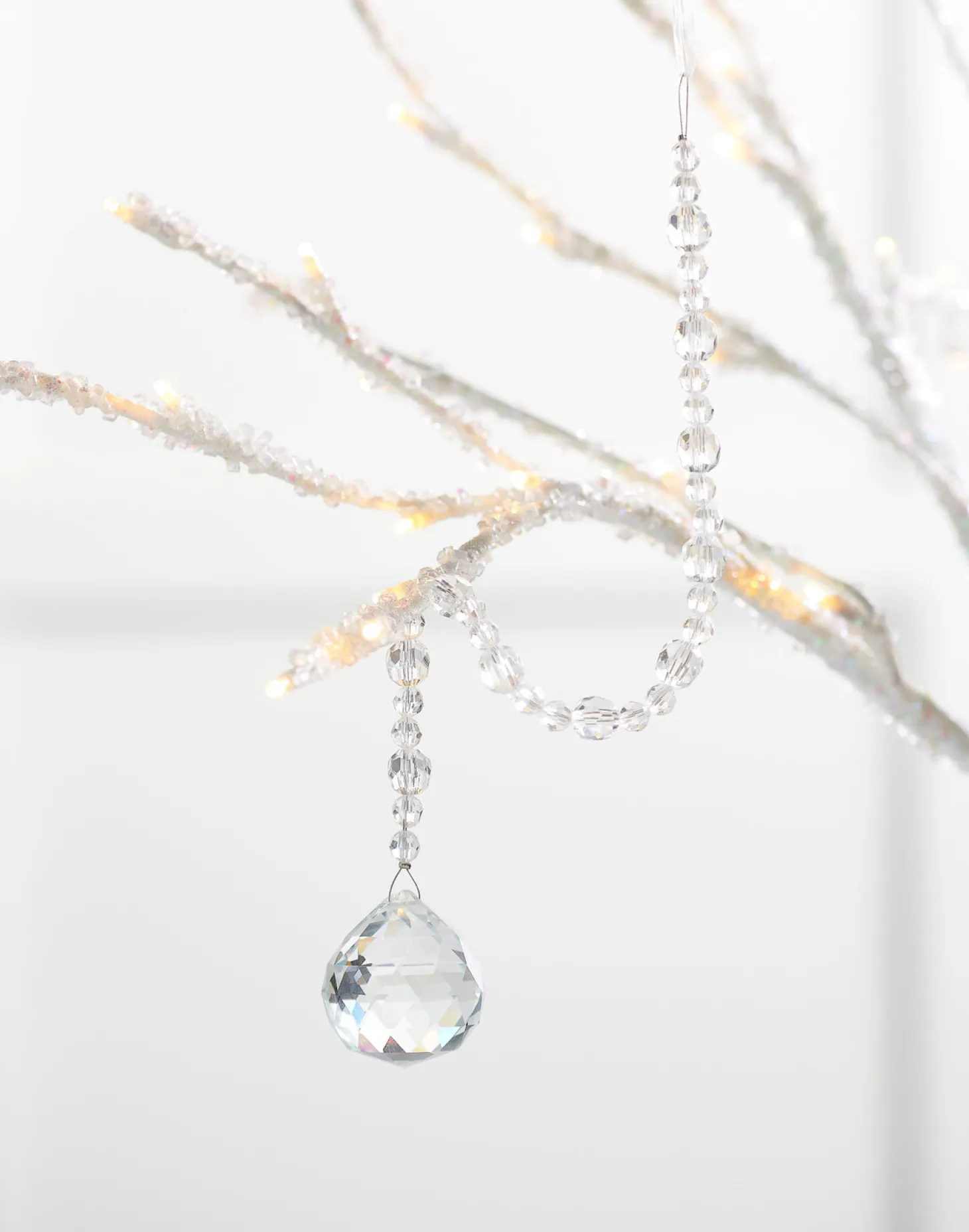 Raz 13.5" Crystal Drop Glass Christmas Ornament 4422895