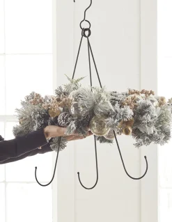 Raz 29.5" Distressed Black Wreath Hanger X4128871