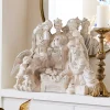 Raz 27.75" Distressed White Large Christmas Nativity Scene With Wood Look 4211152