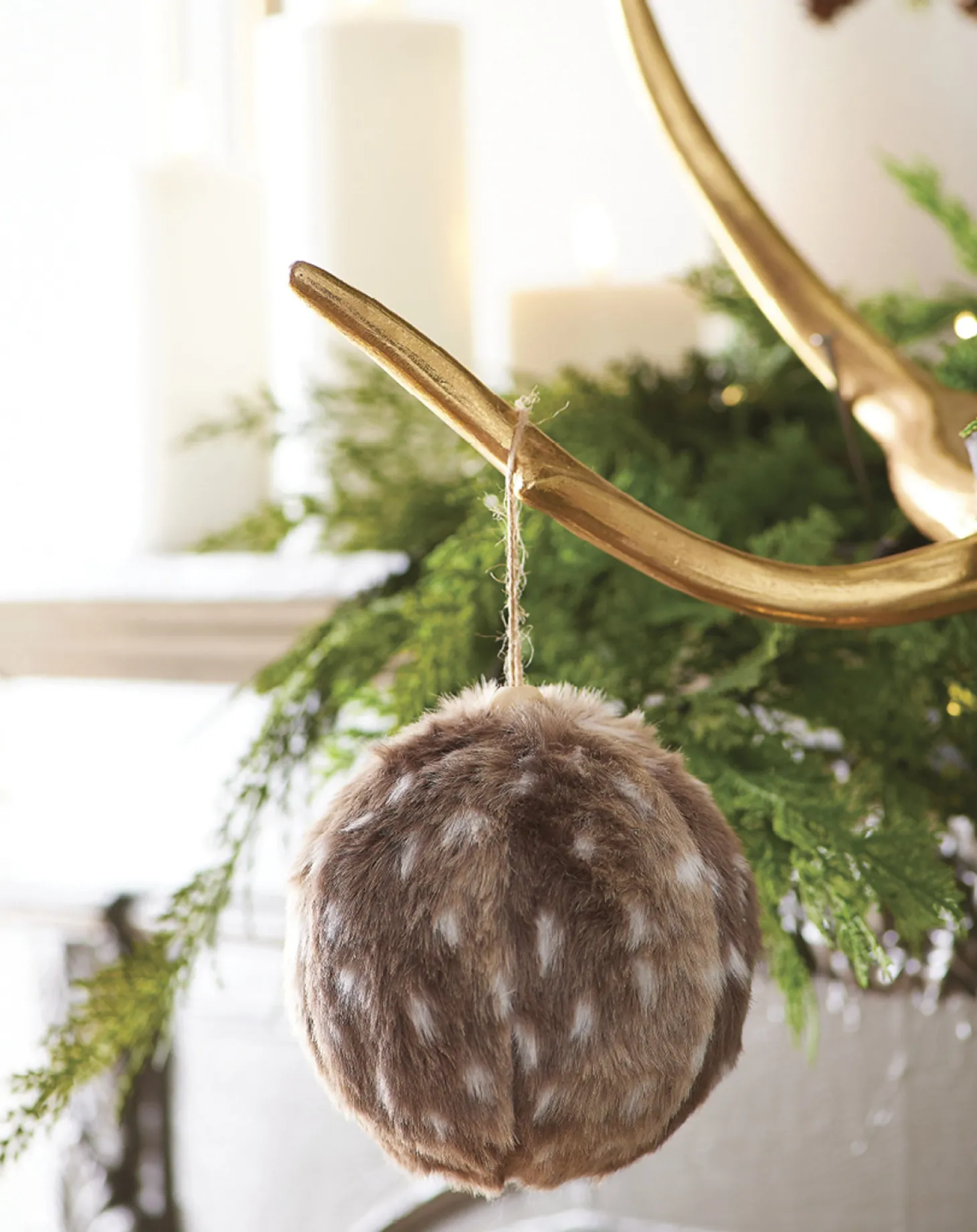 Raz 5" Fawn Faux Fur Christmas Ornament 4116374
