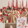 Raz 6' Felt Peppermint Pink, White And Red Christmas Tree Garland G4316077