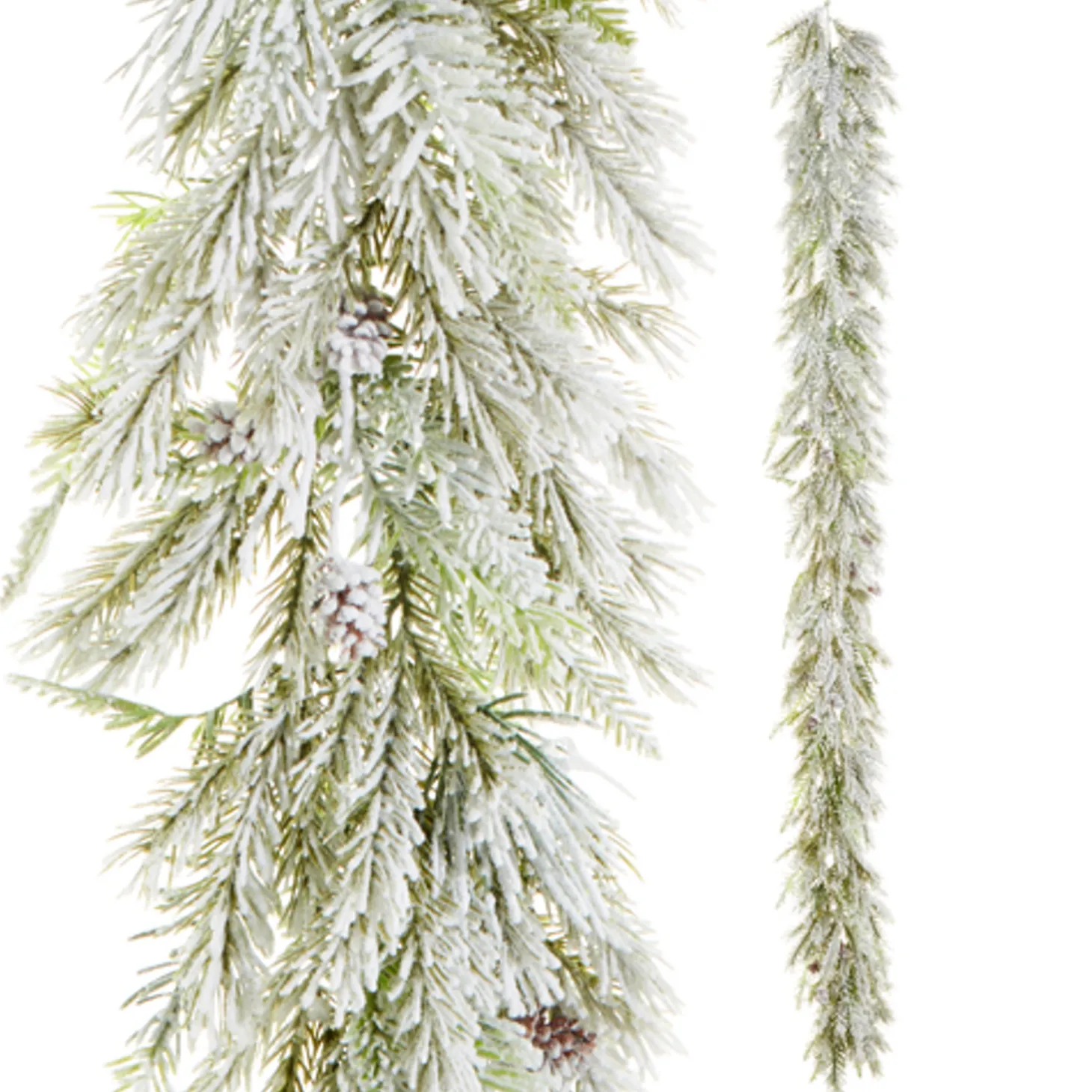 Raz 6' Flocked Pine With Pinecone Christmas Garland G4310311
