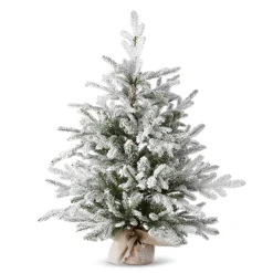 Raz 3' Flocked Tree In Burlap Bag Christmas Decoration 4222750