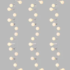 Raz 8' Frosted Snowball Warm White Snake Light Christmas Lights L4237015