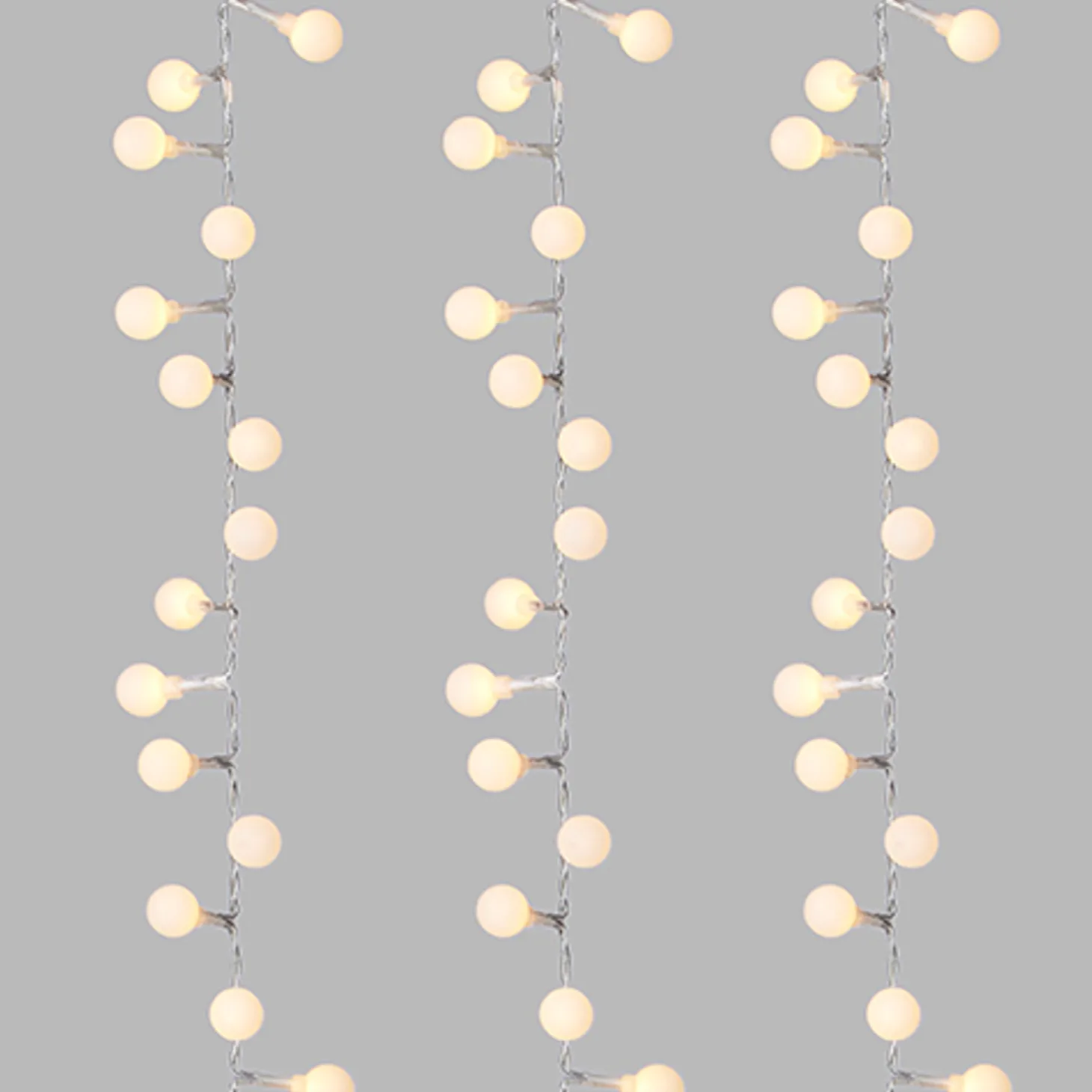 Raz 8' Frosted Snowball Warm White Snake Light Christmas Lights L4237015