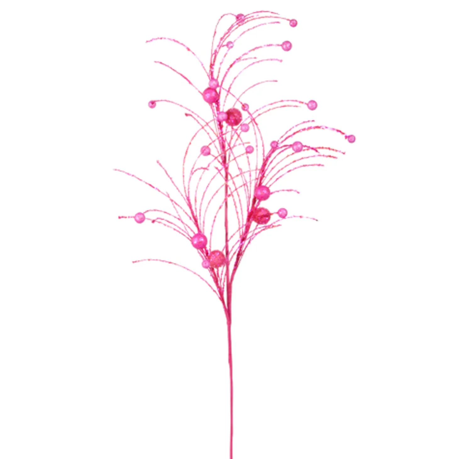 Raz 42" Fuchsia Pink Glittered Ball Christmas Tree Spray F4402476