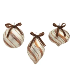 Raz 4" Gingerbread Swirl Glass Christmas Ornament 4420883
