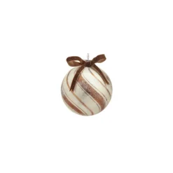 Raz 4" Gingerbread Swirl Glass Christmas Ornament 4420883