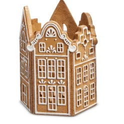 Raz 8" Gingerbread Village Christmas Candle Holder 4457717