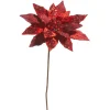 Raz 18" Glittered And Beaded Red Large Poinsettia Christmas Tree Pick F4448000