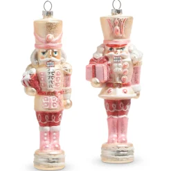 Raz 8" Glittered Pink Nutcracker Glass Christmas Ornament 4320885