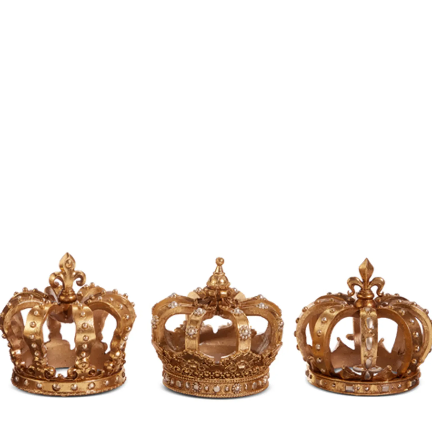 Raz 5" Gold Crown Christmas Figure Decoration 4412121