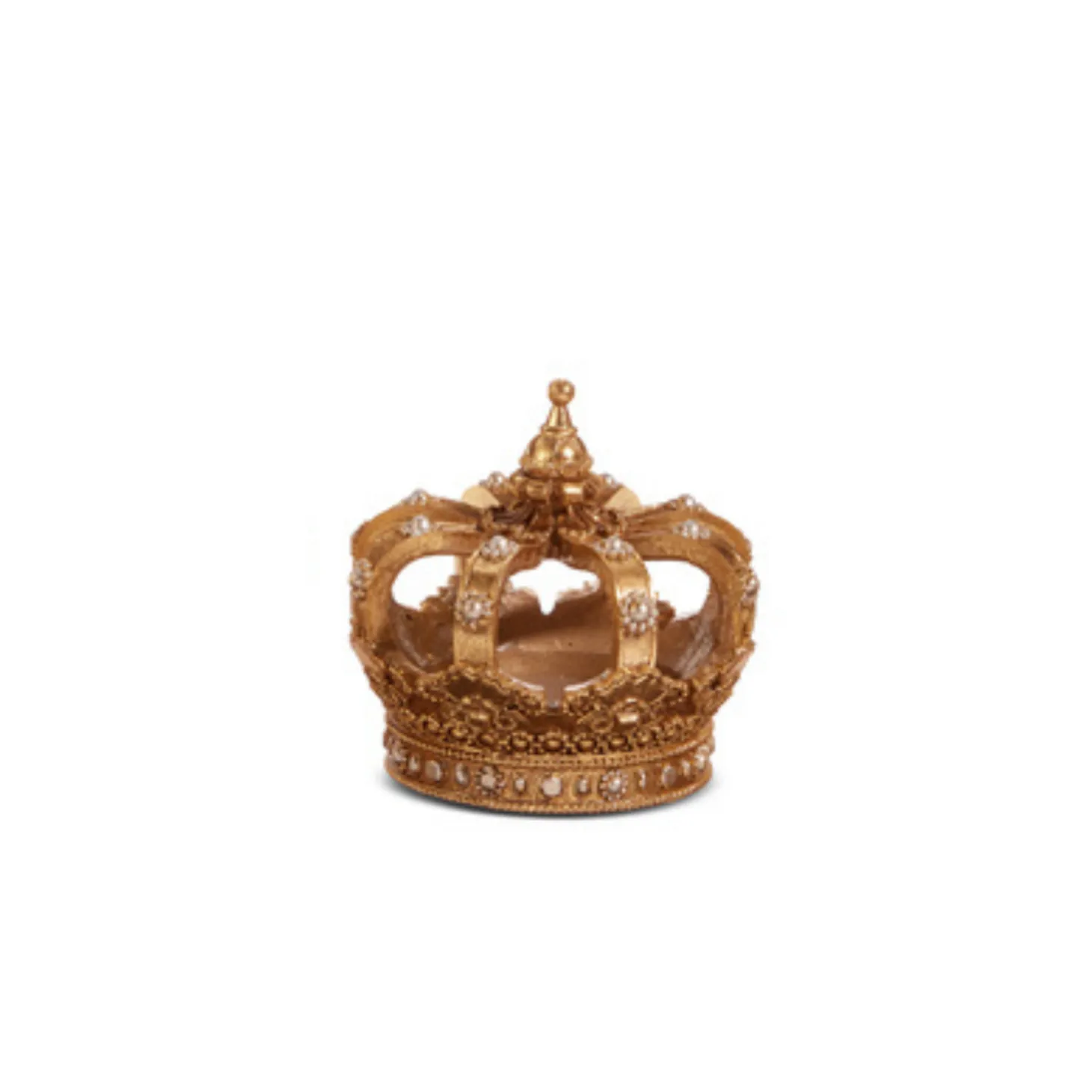 Raz 5" Gold Crown Christmas Figure Decoration 4412121