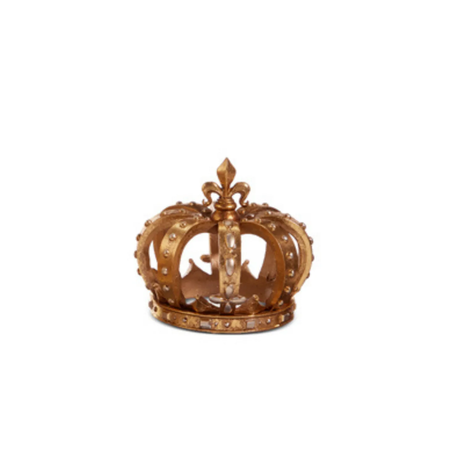 Raz 5" Gold Crown Christmas Figure Decoration 4412121