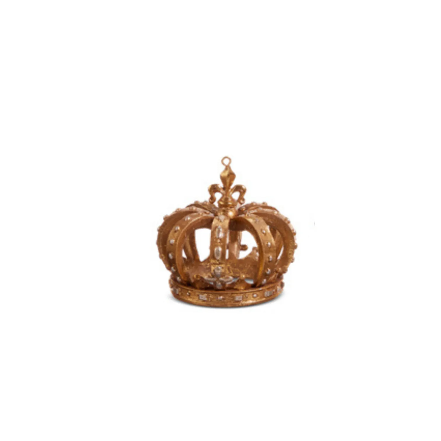 Raz 3.5" Gold Crown Christmas Ornaments Set Of 3 4412122