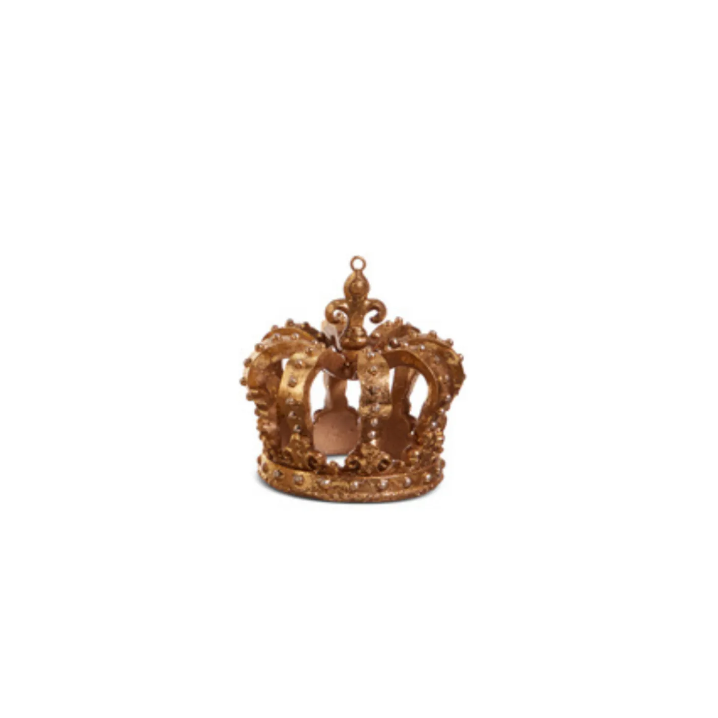 Raz 3.5" Gold Crown Christmas Ornaments Set Of 3 4412122
