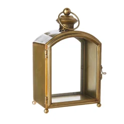 Raz 12.5" Gold Metal Lantern Christmas Decoration 4228003