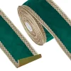 Raz 4" Green And Gold Trim Velvet Wired Christmas Ribbon R4227734