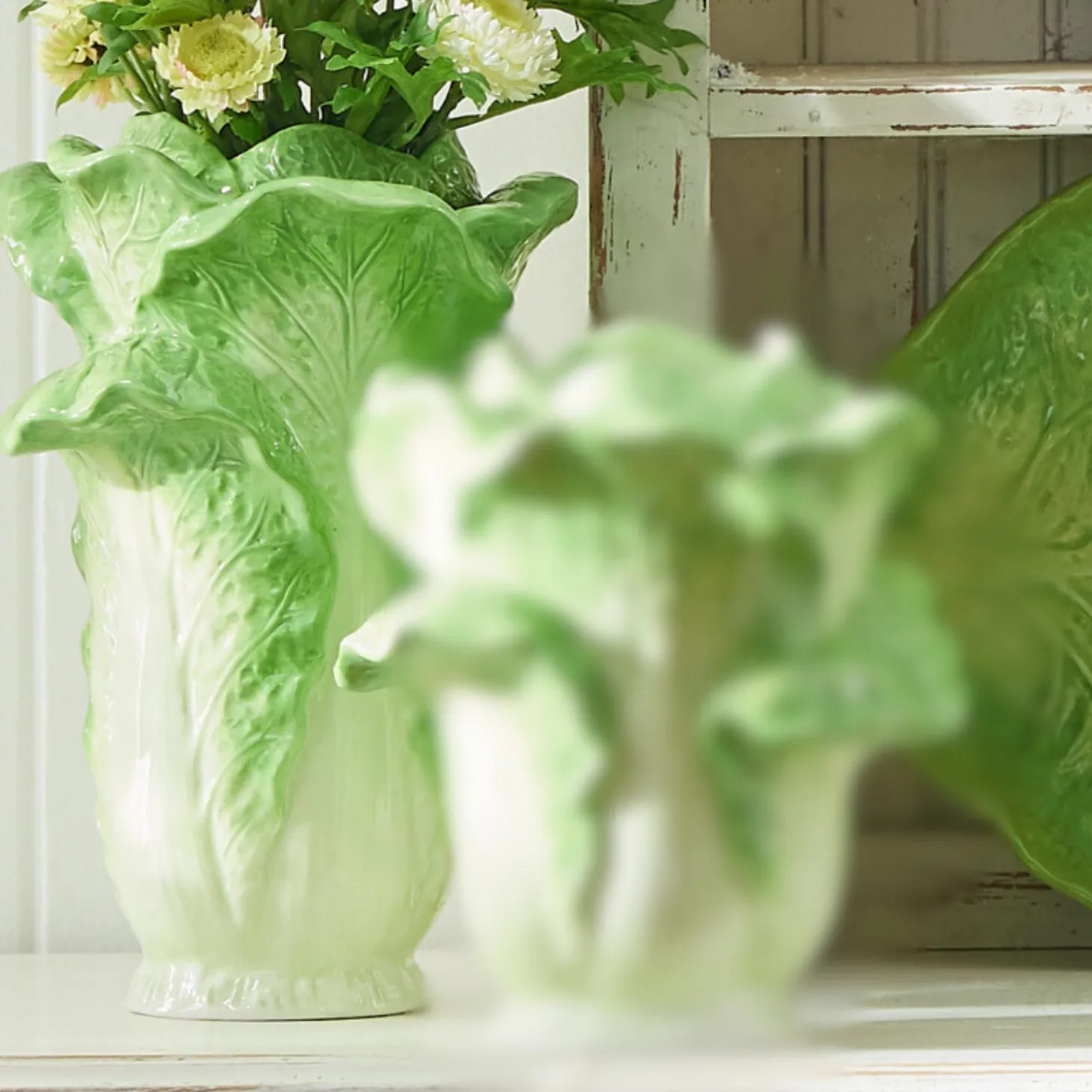 Raz 12.5" Green Cabbage Vase Spring Decoration 4411193