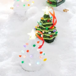 Raz 5.25" Green Or White Lighted Ceramic Tree Christmas Ornament