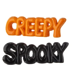 Raz 11.75" High Shine Creepy Or Spooky Halloween Word Art Decoration 4209882