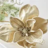 Raz 24" Iced Champagne Magnolia Stem Christmas Tree Spray F4206772