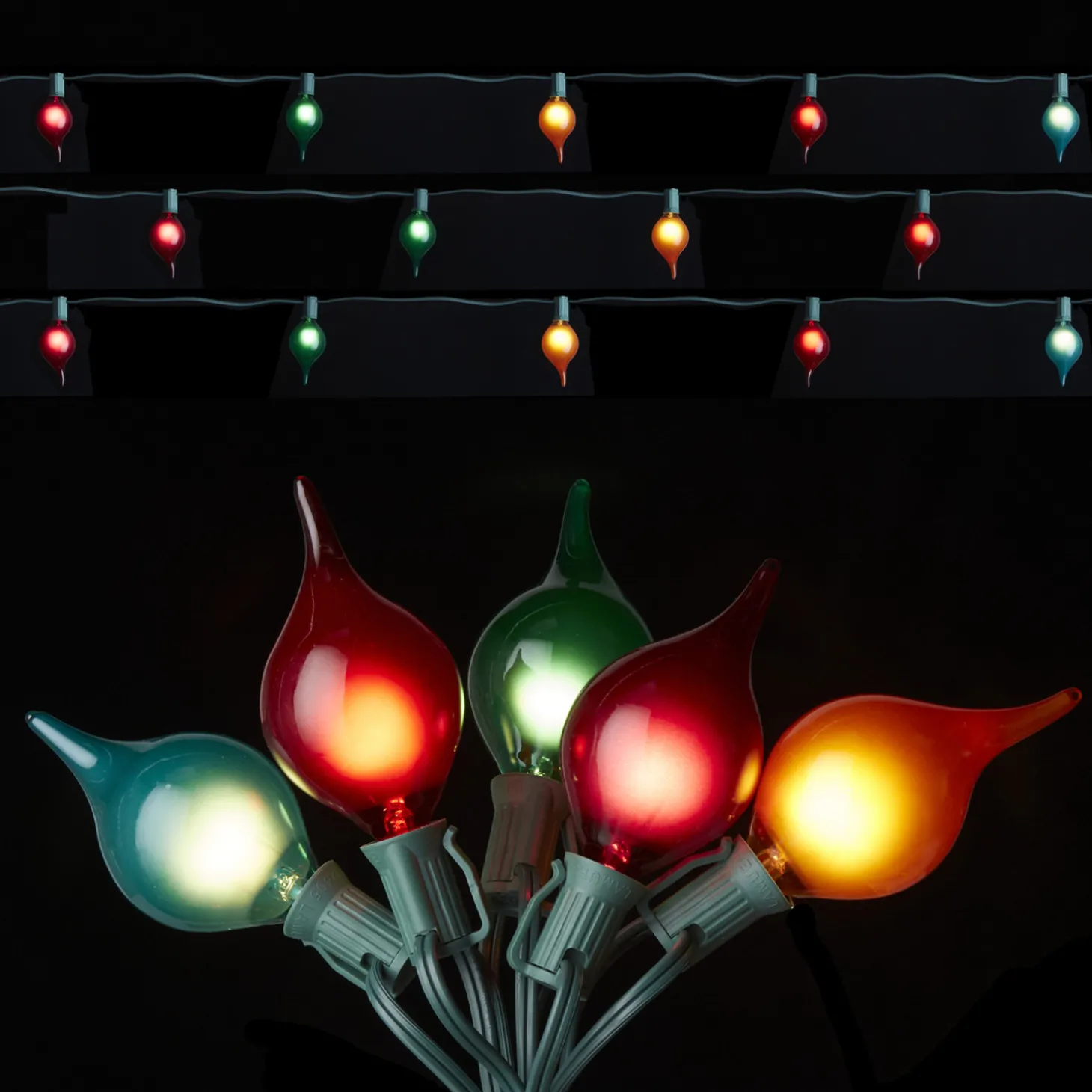 Raz 14' Kismet Glass Christmas Light Strand L4137001