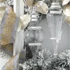 Raz 15.5" Large Clear Finial With Glitter Glass Christmas Ornament 4224530