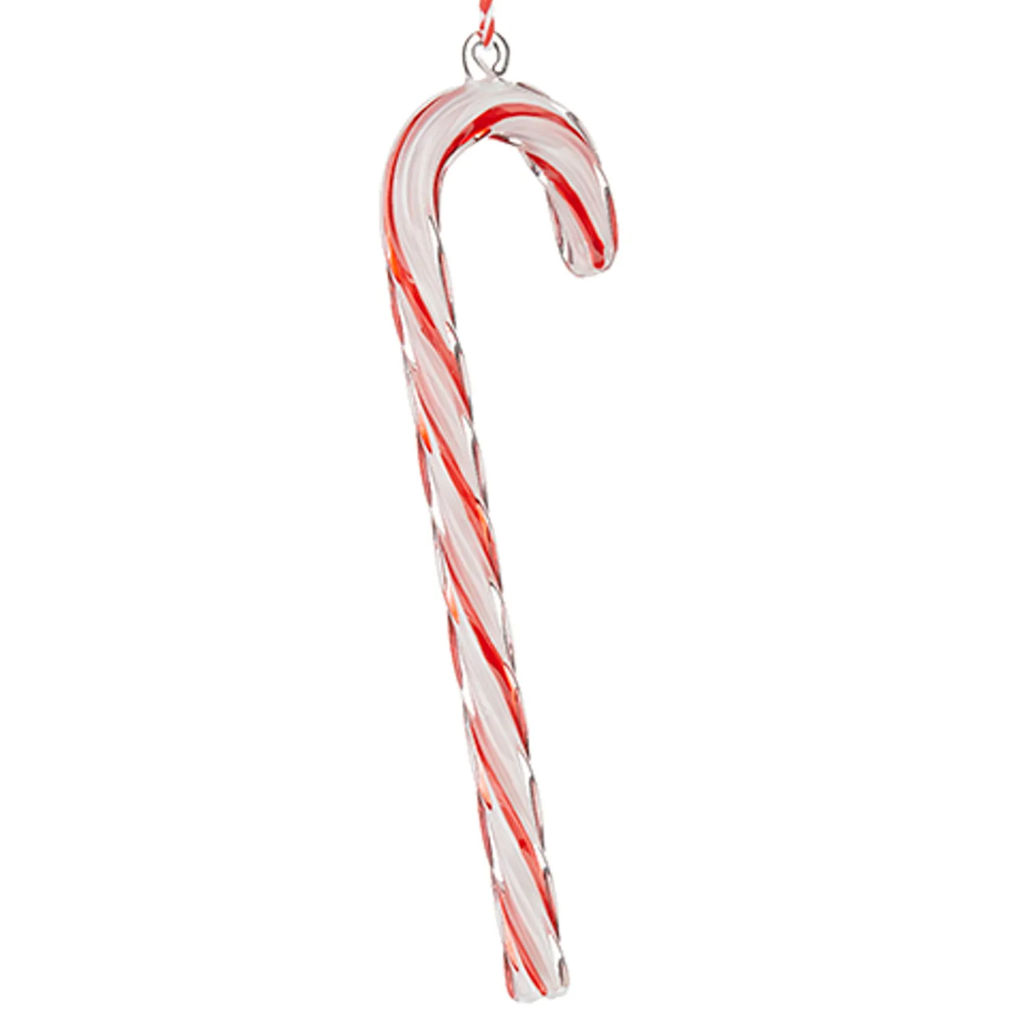 Raz 9.5" Large Glass Candy Cane Glass Christmas Ornament 4224561