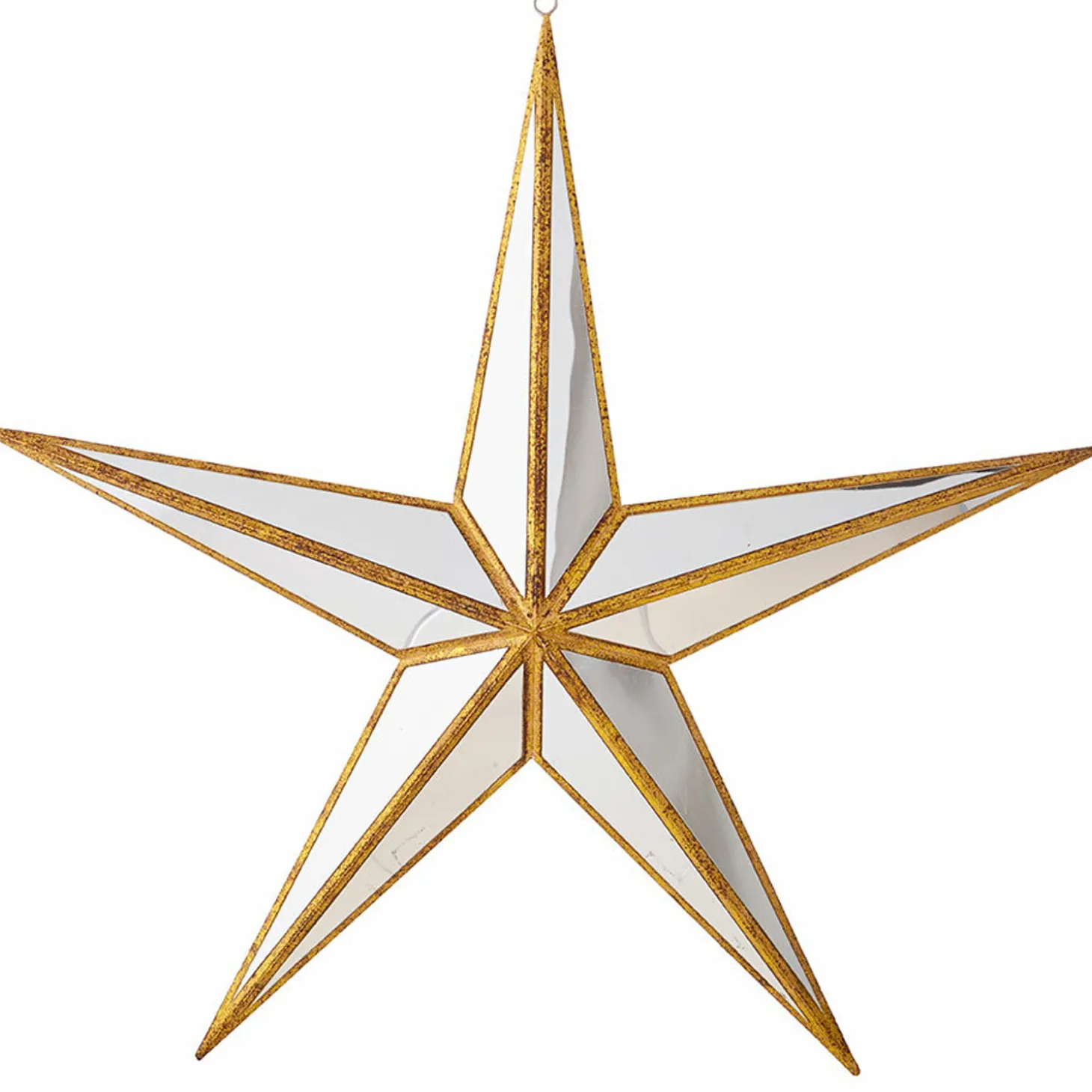 Raz 15" Large Gold Mirrored Star Christmas Ornament 4016149