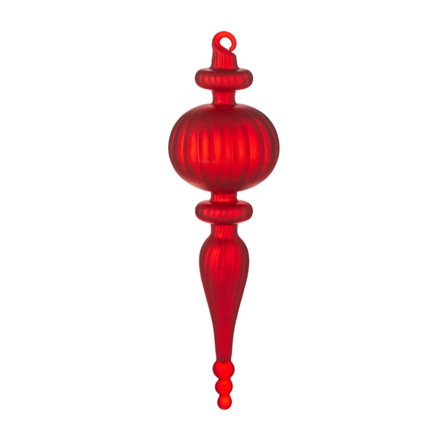 Raz 9.5" Large Red Finial Glass Christmas Ornament 4124579