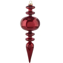Raz 12.5" Large Red Finial Glass Christmas Ornament 4222885