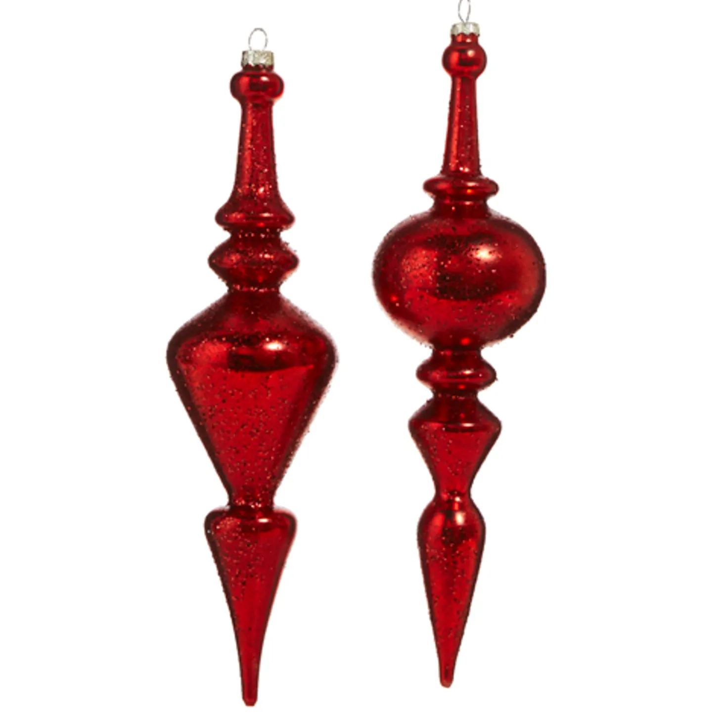 Raz 12" Large Red Textured Glass Final Christmas Ornament 4324537