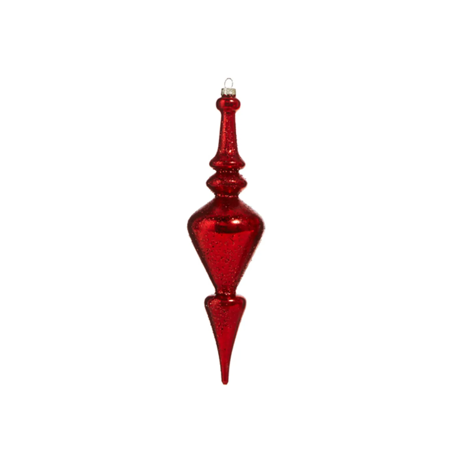 Raz 12" Large Red Textured Glass Final Christmas Ornament 4324537