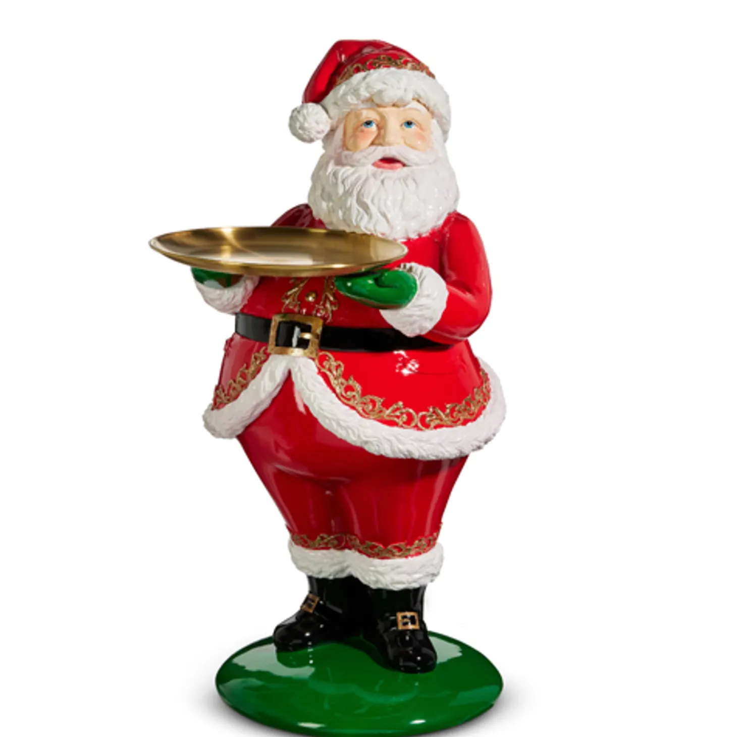 Raz 24.25" Large Santa Figure Holding Serving Plate Christmas Decoration 4457707