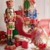 Raz 4' Large Standing Nutcracker Drummer Christmas Figure 4401626