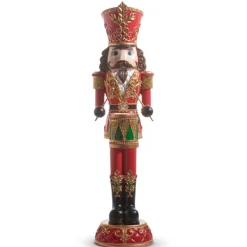 Raz 4' Large Standing Nutcracker Drummer Christmas Figure 4401626
