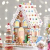 Raz 14" LED Lighted Claydough Pastel Colored Gingerbread House Christmas Figure 3919187