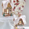 Raz 6.5" Lighted Gingerbread Pretzel House Christmas Ornament 4216269