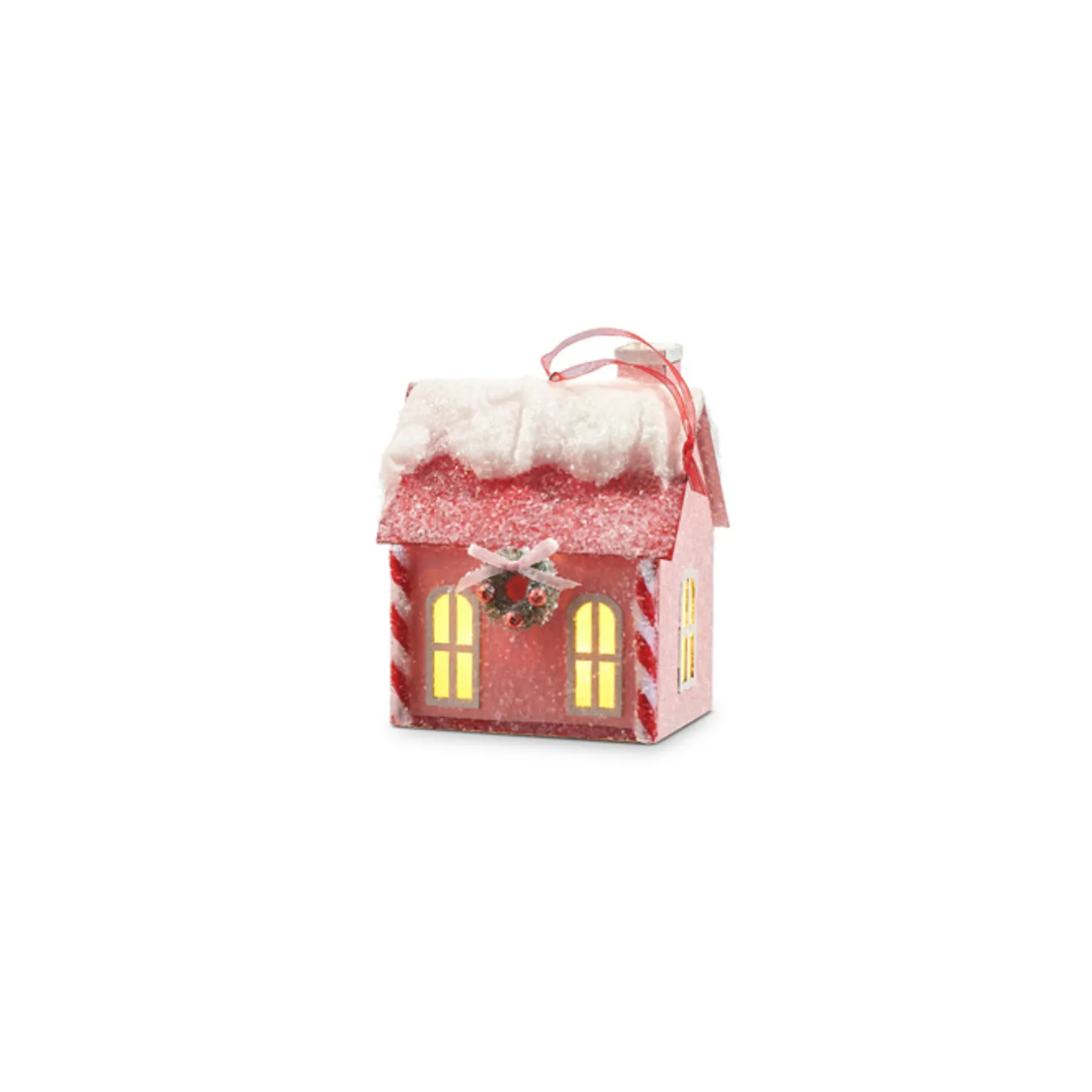 Raz 5" Lighted Pink House Christmas Ornament 4319069