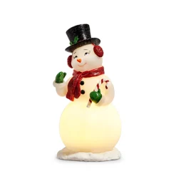 Raz 10" Lighted Retro Snowman Christmas Figure 4412155