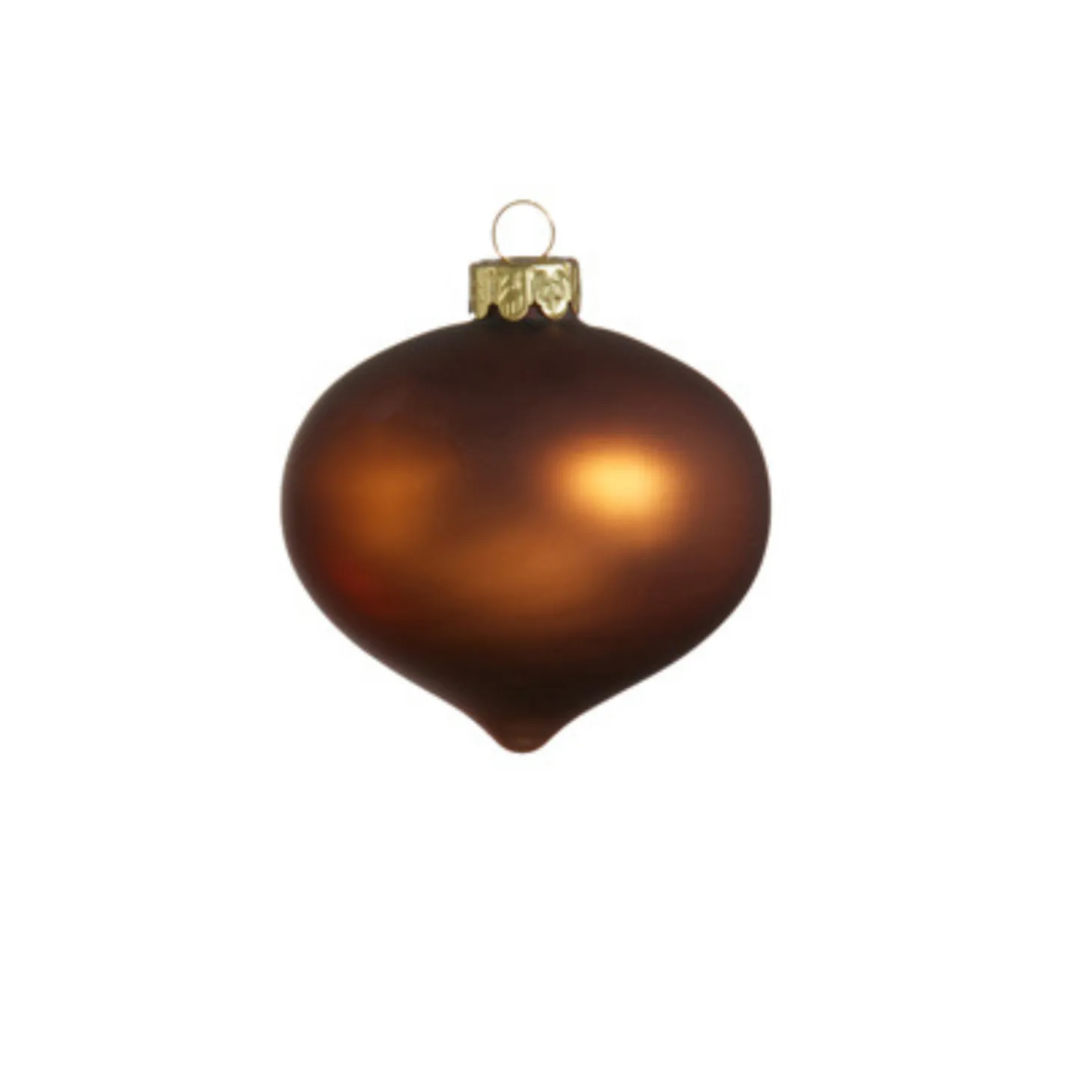 Raz 3" Matte Brown Glass Christmas Ornament 4422869