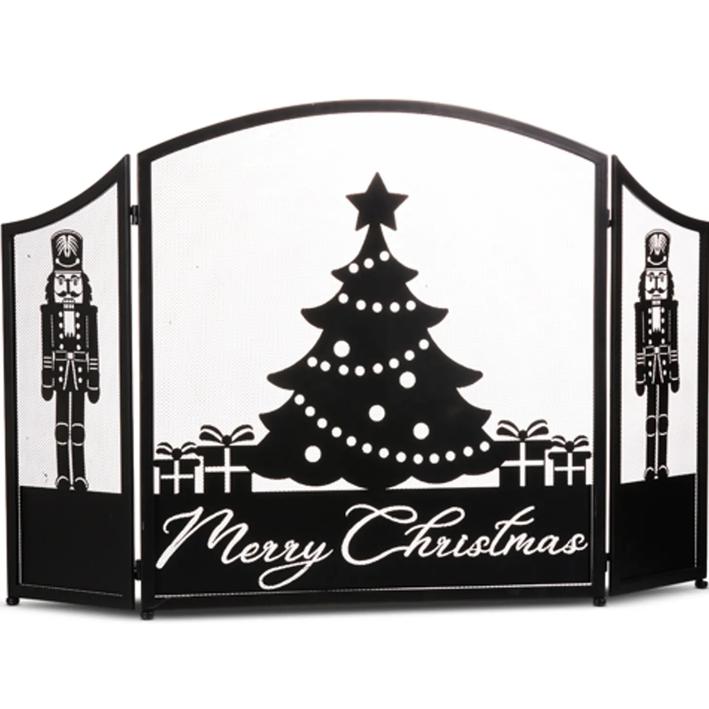 Raz 48" Merry Christmas Fireplace Screen Christmas Decoration 4317034