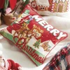 Raz 14" Merry Christmas Vintage Christmas Pillow 4245544