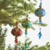 Raz 8" Metal Filigree With Drop Glass Christmas Ornament 4122811