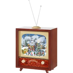 Raz 22" Musical Animated Retro Television TV Christmas Figure 3816449