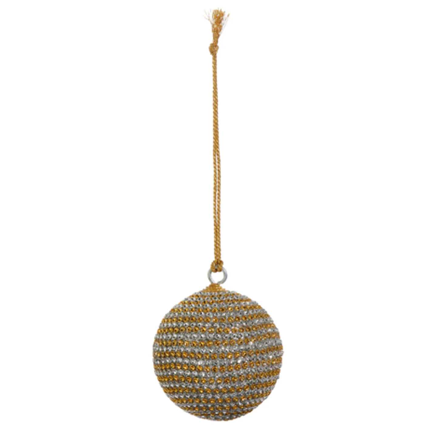 Raz 2.25" Or 3.75" Gold Rhinestone Christmas Ball Ornament