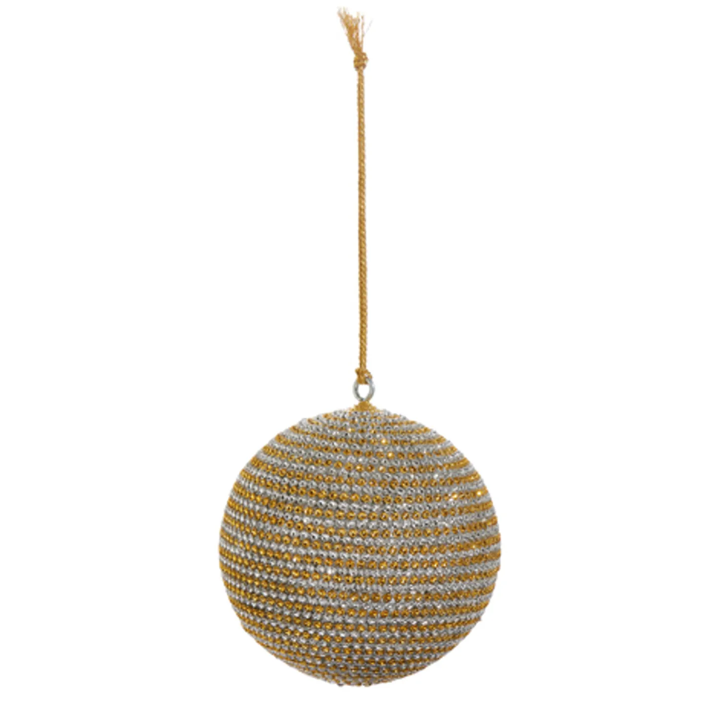 Raz 2.25" Or 3.75" Gold Rhinestone Christmas Ball Ornament