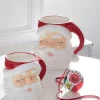 Raz 6" Or 8" Large Red Santa Mug Christmas Container
